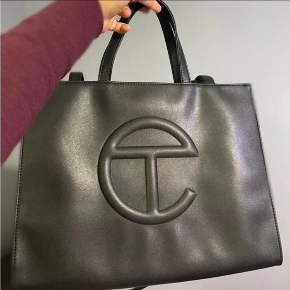 -Black medium telfar handbag